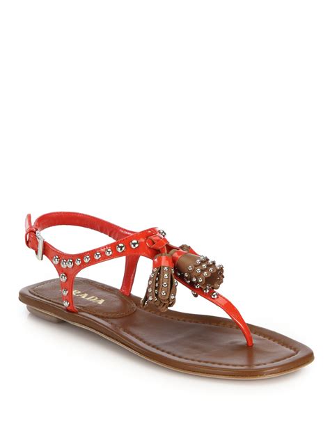 prada string thong|prada studded pony skin sandals.